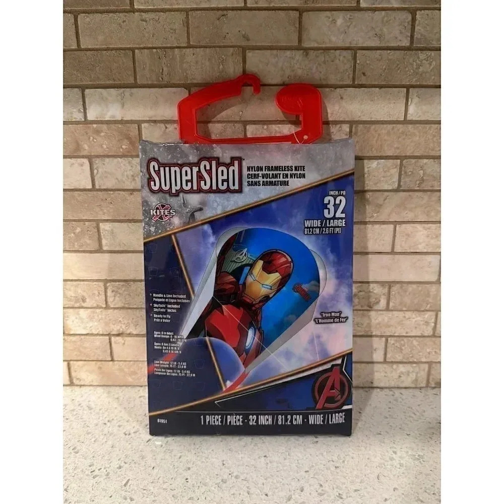 Iron Man Avengers X Kites Super Sled‎ Nylon Kite 32 Inch Kids  Fb